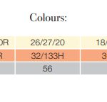 Tabela z nazwami kolorów i odpowiadającymi im kodami kolorów w różnych odcieniach i wartościach.