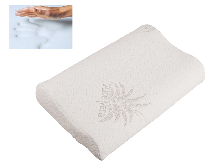 Poduszka z pianki memory z logo palmy, miękka i oddychająca, idealna do relaksu i snu.