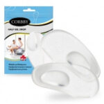 Zestaw wkładek ortopedycznych i podkładek na stopę, w opakowaniu marki Corbby.