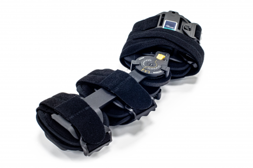 Elastyczny pasek z czujnikiem i regulacją, służący do monitorowania aktywności lub zdrowia.