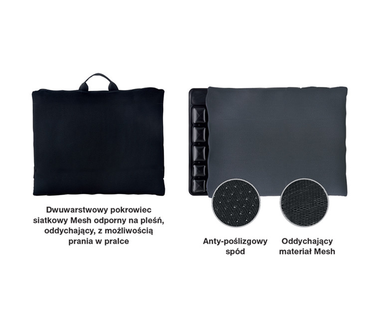 Dwuwarstwowy pokrowiec siatkowy Mesh odporny na pleśń, do prania, z antypoślizgowym spodem i oddychającym materiałem Mes