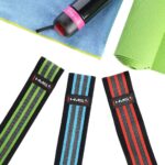 Pas do jogi, maty antypoślizgowe i taśmy oporowe na białym tle.