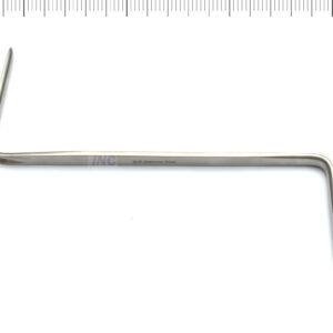 Szczypce do wyciągania drutów, wykonane ze stali nierdzewnej, o kształcie litery L, na białym tle.