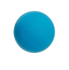 Niebieska piłka o gładkiej powierzchni z wyraźnym logo Dr. Frea.