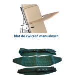 Podkład do ćwiczeń manualnych i pasy magnetyczne do stabilizacji.