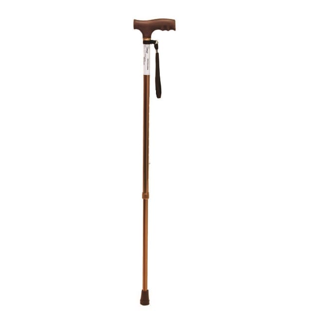 Kule łokciowe z drewnianym trzonem, regulowanym i gumowymi nakładkami na końcach, do wspomagania chodzenia.