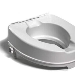 Toaleta przenośna z zamkniętą muszlą i uchwytem, przeznaczona do użytku w miejscach bez stałej infrastruktury sanitarne