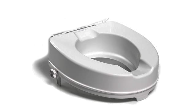 Toaleta przenośna z zamkniętą muszlą i uchwytem, przeznaczona do użytku w miejscach bez stałej infrastruktury sanitarne