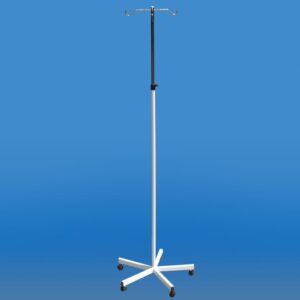 stojak na kroplówki z 2 zawieszkami CORRADO - podstawa metalowa