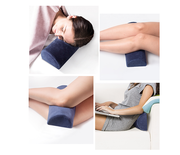 Poduszki pod nogi i głowę, używane podczas relaksu, pracy na laptopie i odpoczynku.
