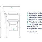 Wymiary krzesła: szerokość 55 cm, głębokość 47 cm, wysokość siedziska 43-58 cm, waga 6,6 kg, maksymalne obciążenie