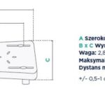 Schemat łóżka z wymiarami: szerokość 70 cm, długość 42x29 cm, waga 2,8 kg, maksymalne obciążenie 135 kg, wysokość