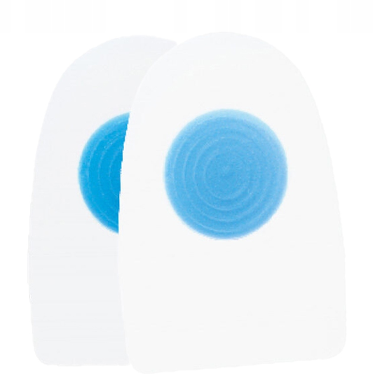 Dwa białe urządzenia z niebieskimi okrągłymi przyciskami, przypominające czujniki lub piloty.