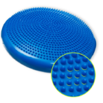 Poduszka sensoryczna z wypustkami do ćwiczeń równowagi i koordynacji, w kolorze niebieskim.