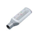 Termometr do mierzenia temperatury wody, z wyświetlaczem i skalą od 0 do 100 stopni Celsjusza.