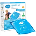 Zestaw opatrunkowy Sanity Kompres Flex Mini, elastyczny, do drobnych urazów, w miękkim pokrowcu, 10x10 cm, 99,8% żel.